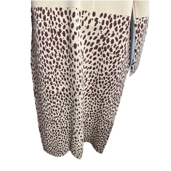 NWT Lily and Taylor Tan Spotted Dress Decorative Buttons Women’s Size Large - Picture 8 of 12